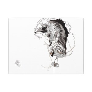 Matte Canvas, Stretched, 0.75&quot; - Fishing Art - &quot;The Hit&quot;