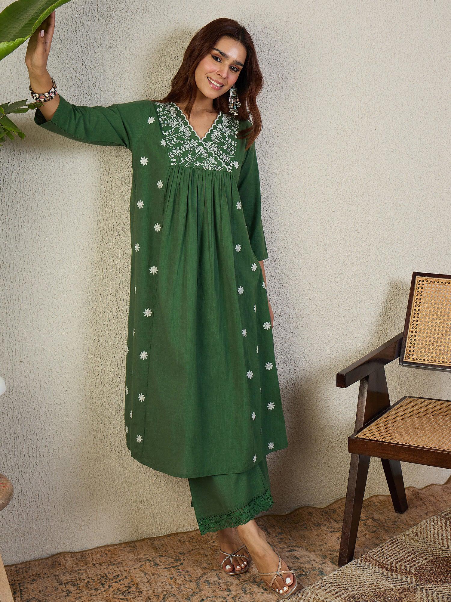 Dark Green Palazzo Set - Etsy