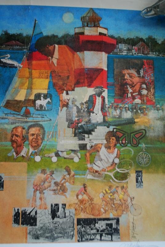 Art déco lithograph 直筆サインあり 1982 Vintage, Original Lithograph, Signed , Interesting Art Print