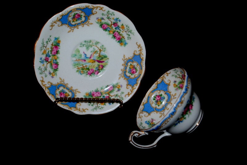 1940年代コールポート『Broadway Blue』ティーセット