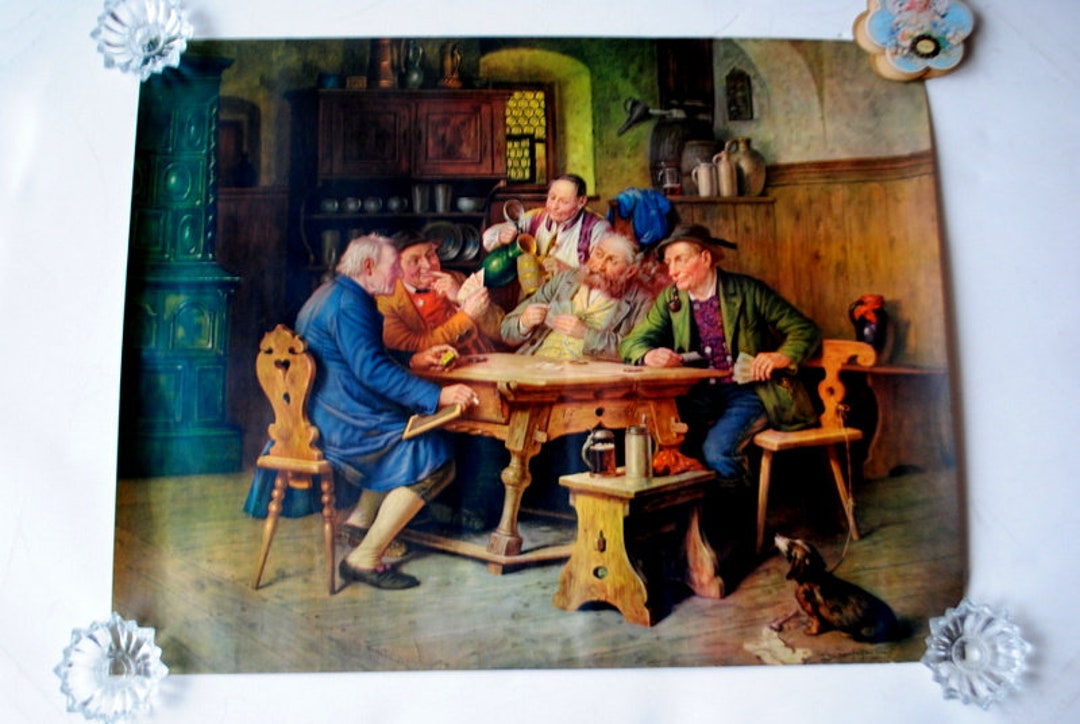 1900 Vintage, Original Lithograph, Art Print