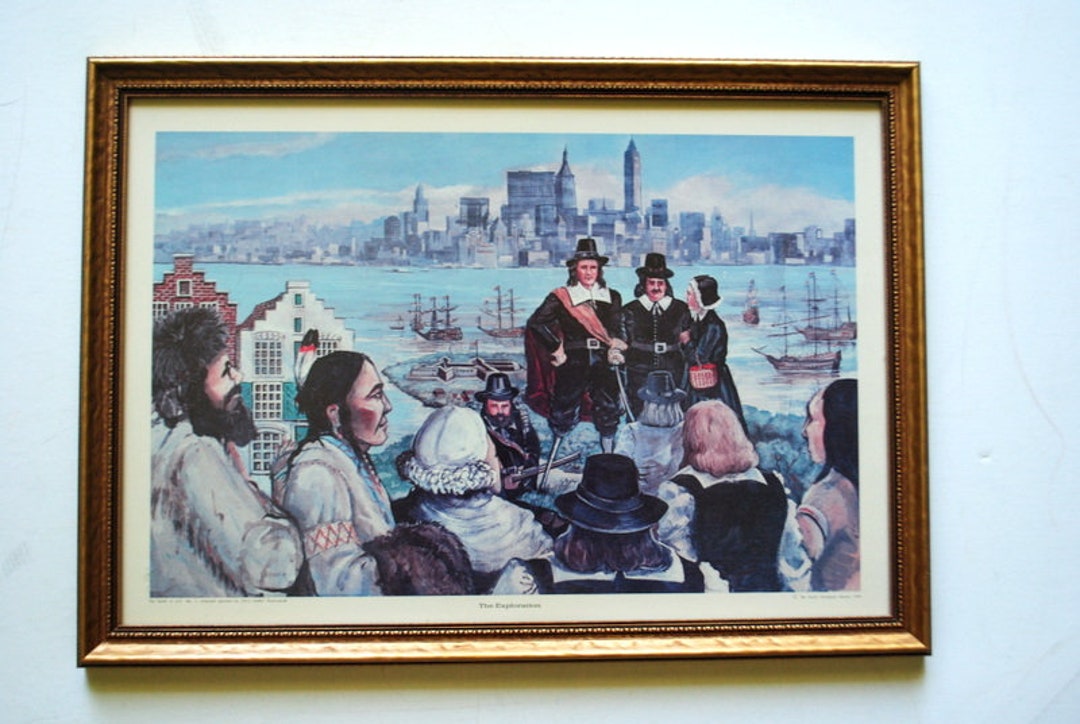 Dutch Americana Americana Vintage 1976 , Original, Lithograph Art Print #1 ...
