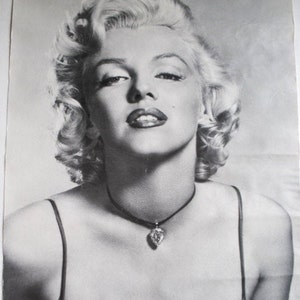 Hollywood vintage 80s,  original, lithograph,   poster of the iconic photo Marilyn Monroe by Roger Richman .  Printed  by Verkerke.