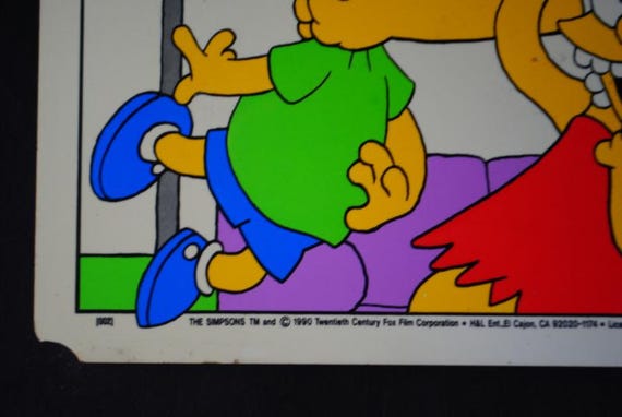 1990 Vintage , Vinyl Lithograph, Famous Cartoon Art Print 
