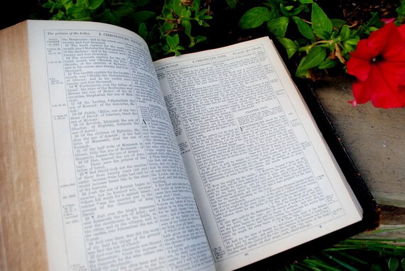 1892 Vintage , Rare Oxford Holy Bible, the S.S. Teacher's Edition