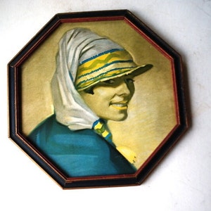 Cosecha de 1920, art déco, litografía original, impresión artística de cartón plano "Grinny" de Winold Reiss (alemán-estadounidense, 1886-1953).