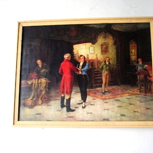 1950 Vintage Lithograph Art Print 12 75 X19 75 A Harty Welcome