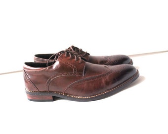 Luxurious Vintage 90s Dark Brown Genuine Leather, Oxford  display picture 1
