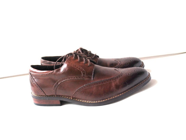 Luxurious Vintage 90s Dark Brown Genuine Leather, Oxford  display picture 3