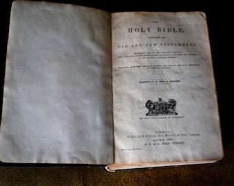1891  Williams  Collins , Sons an Co, Limited  Holy Bible  , Old and New Testament , Revised  by the  His  Majesty's  Special  Command.