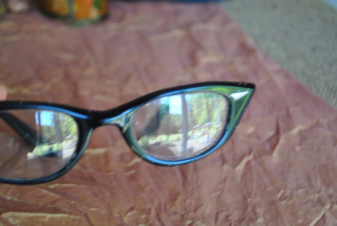 Vintage 50s black cat style eyeglases VOGARTSUNGLASSES48 RETROREDBRONZE