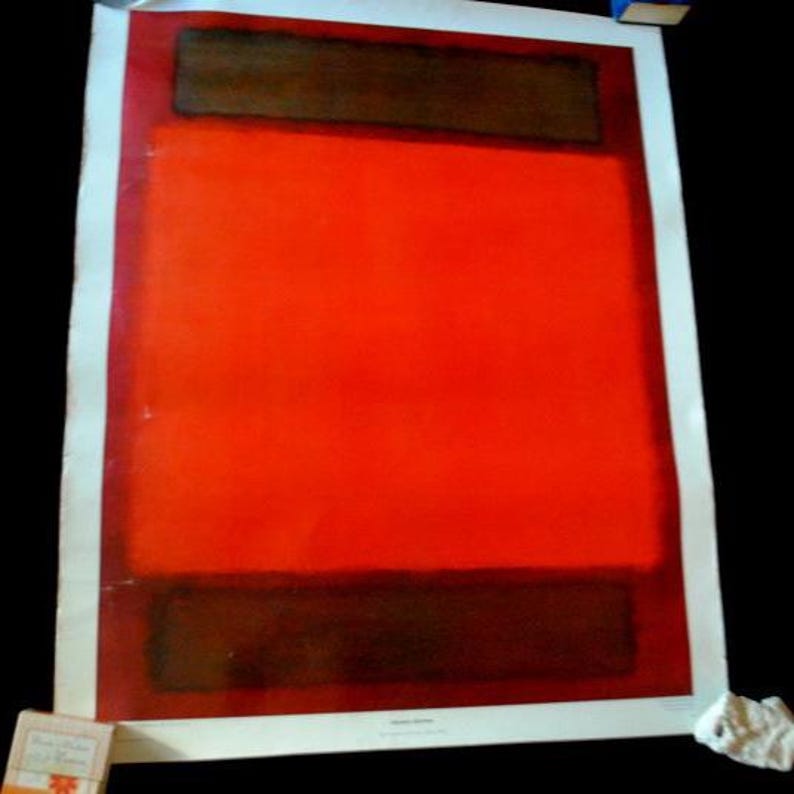 Mark Rothko Rare 1969 Vintage ,rare , Famous Lithograph, Abstract Poster