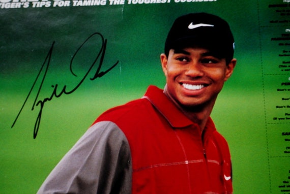 【新品未開封】90s NIKE Golf Tiger Woods ポスター Tiger Woods Driven Rare Nike Vintage Golf poster 24X36 NOS