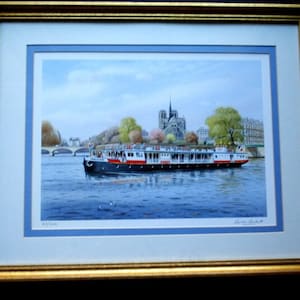 1996 vintage , limited  edition,  signed , watercolor , nostalgic , lithograph art  print" Anacoluthe" by Robin Reckitt ( British, 1928-).