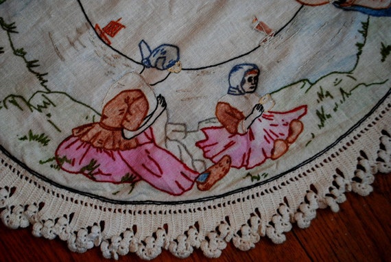 ❤️Deutsch 1930 Handarbeit【Klöppelspitze】