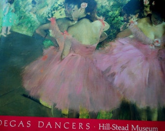 Vintage elegante 1985, original, litografia, pôster de arte de exposição &quot;Dançarinos&quot; de Edgar Degas (1834-1917).