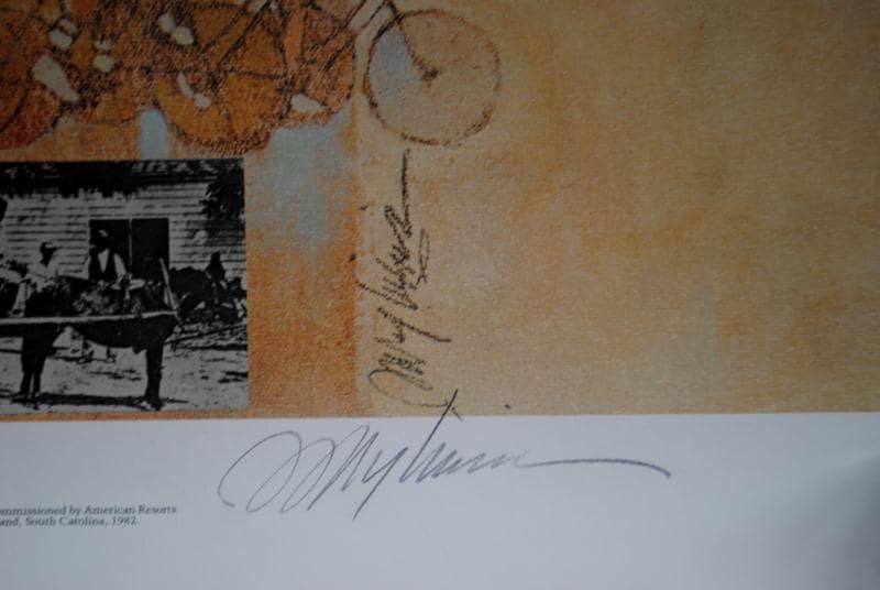 1982 Vintage, Original Lithograph, Signed , Interesting Art Print