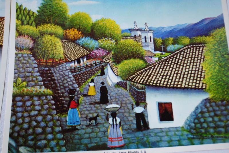 1970 Vintage Jose Antonio Velasquez Set of Six Art Prints of Rural