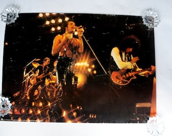 1979 vintage  , original, lithograph, photo, music,  Queen poster  " Freddie Mercury" by  Brunnot  Productions, Netherland.
