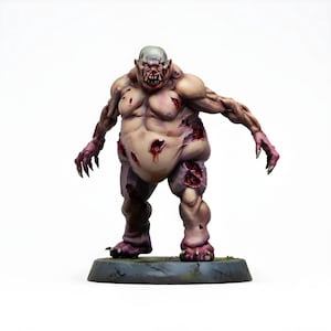 Miniatura grottesca di orco non morto bruto / Miniatura di mostro gonfio horror / Creatura boss di D&D Pathfinder / Figura in resina per giochi di ruolo da tavolo
