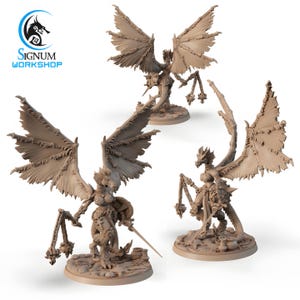 Nitraxa The Scale Of Steel | Armored Winged Champion Fantasy Miniature Collectible | RPG Tabletop Gaming Figure For Dungeon Adventures