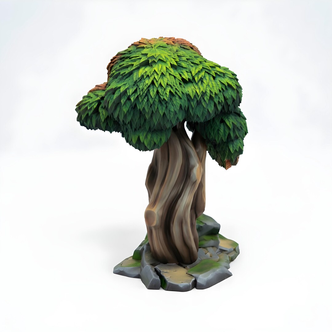 Ancient Battle Tree Miniature | Fantasy Forest Terrain | D&D Pathfinder ...