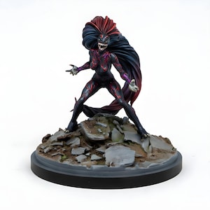 Miniatura della Regina Simbionte / Mostro femminile horror malvagio / Boss di Pathfinder per D&D / Figura in resina stampata in 3D / 25 mm-150 mm