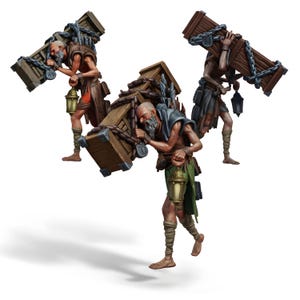 Undead Scribe Miniature | Tome Bearer with Lantern & Scrolls | DnD Undead Scholar NPC | Tabletop RPG Resin Figure 25-150mm