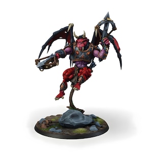 Gargoyle Demon Miniature | Armored Winged Warrior with Dual Crossbows | DnD Flying Monster Mini | Tabletop RPG Resin Figure