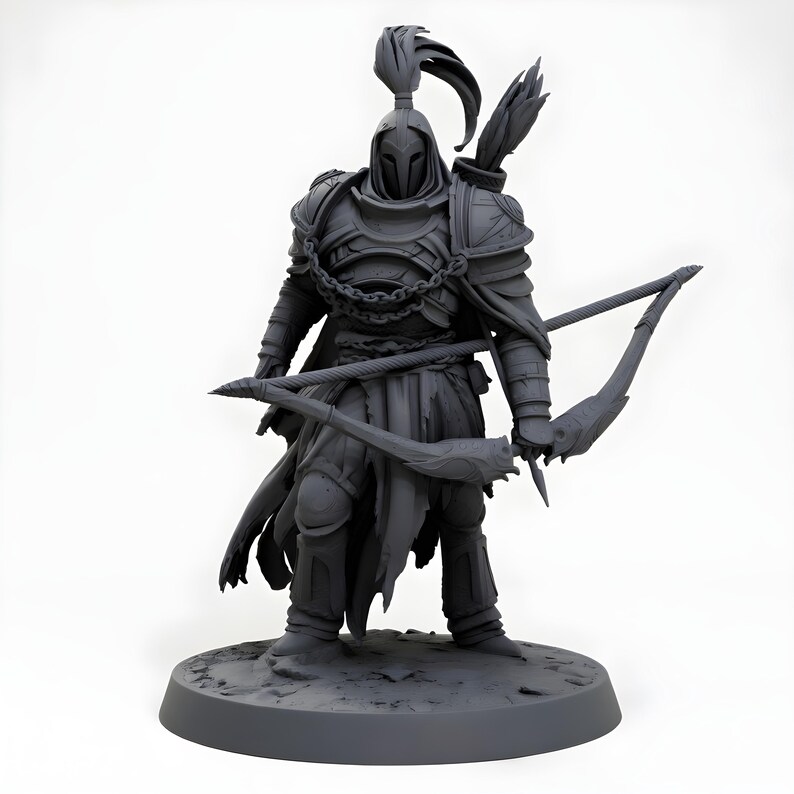 Elf Ranger Miniature | Armored Archer With Bow & Quiver | Dnd ...