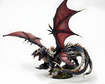 Five Headed Dragon Miniature | Multi Head Hydra Boss Monster | DnD Pathfinder RPG | Tabletop Wargame | Fantasy Resin Mini 28mm