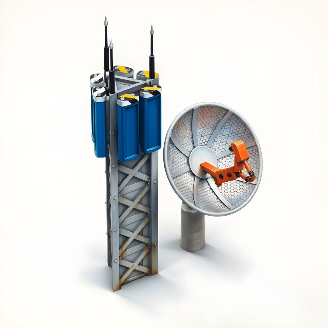 Sci-fi Antenna Tower & Satellite Dish Terrain Set | Communications ...