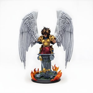 Angelic Executioner Miniature | Winged Celestial Warrior with Greatsword | DnD Angel Mini | Tabletop RPG Wargaming Figure