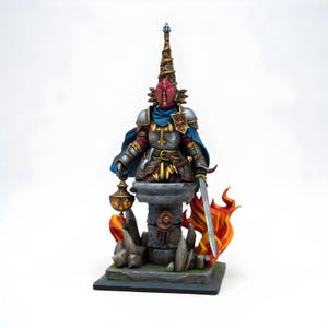 Eternal Knight Miniature | Armored Paladin with Lantern & Sword | DnD Fantasy Knight Figure | Pathfinder Tabletop RPG Resin Mini