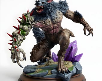 Lupo Mannaro Lycan 03 - Miniatura Galaad Per Dungeons And Dragons | Fantasy Unpainted