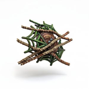 Mochila de telaraña para esparcir elementos de terreno / Mochila de telaraña con forma de capullo de araña / Juegos de guerra DnD Pathfinder / Miniatura de resina de 28 mm a 75 mm