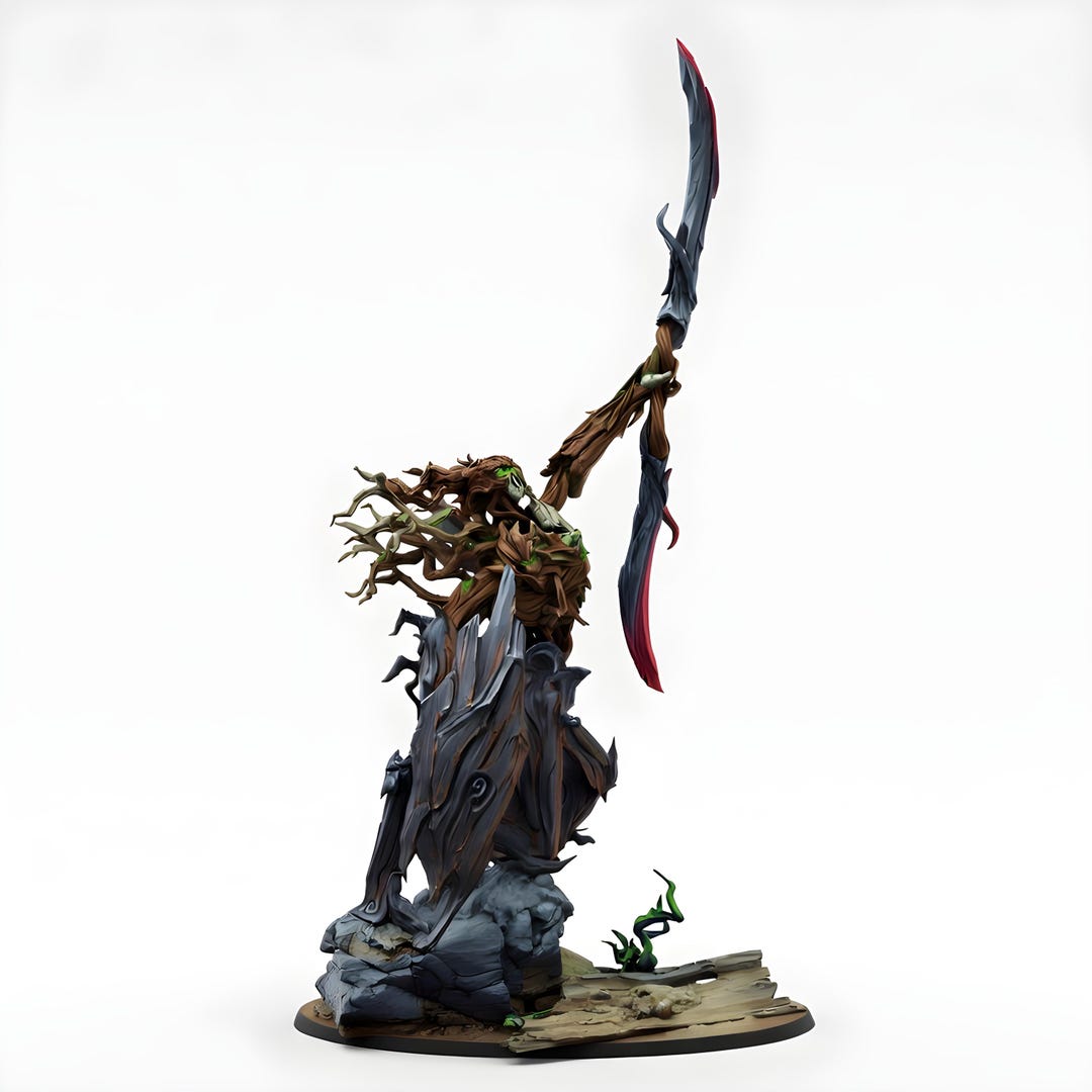 Guardian Treefolk Treefolk Forest Guardian Miniature | Briar Spirit Scythe Warrior Scenic ...