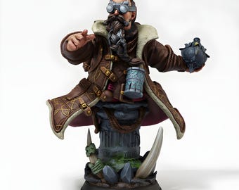 Dwarven Artificer Mini | Dwarf Alchemist Tinkerer Miniature | by