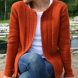 Knitting Pattern, Cardigan Sweater, Easy Sweater Knitting Pattern Instant Download