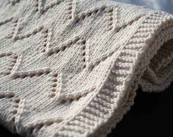 Welcome Baby blanket - (knitting pattern PDF download)