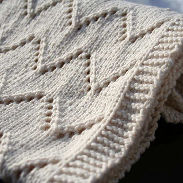 Welcome Baby blanket - (knitting pattern PDF download)