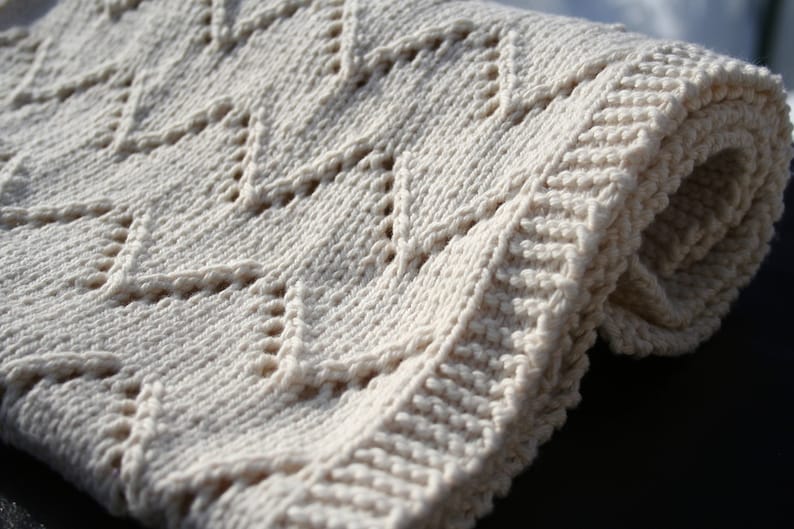 Welcome Baby blanket knitting pattern PDF download image 1
