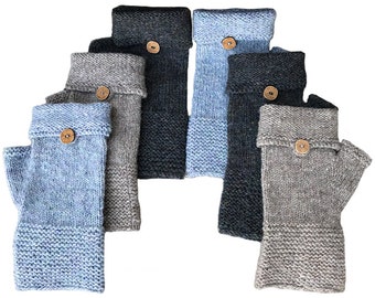 Oxford Fingerless mittens - knitting pattern (PDF download)