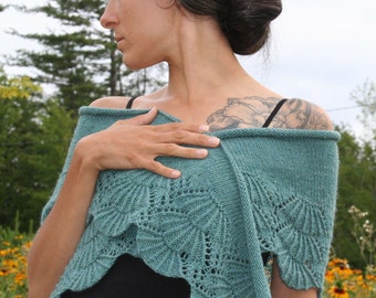 Shawl Pattern, Knitted Lace Shawl, Knit Shawl pattern, PDF Pattern, Knitting Pattern