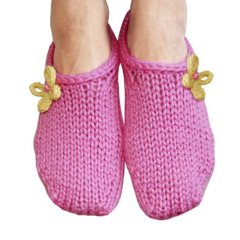 Slipper Pattern, Two Hour Toe Up Slippers Knitting Pattern, Easy Sock pattern image 3