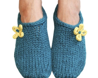 Patrón de pantuflas tejidas, diseño de dos horas para levantar la punta (patrón PDF)