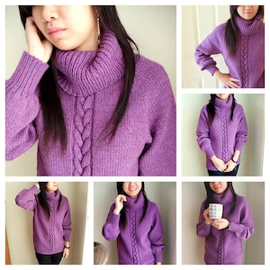 Knitting Pattern Weekend Sweater Top Down Knitting Pattern Chunky Knit, Quick Knit