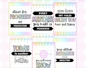 Pastel Pop Quote Posters: Inspirational Classroom Prints