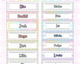 Classroom Name Tags: Pastel Pop Designs - Editable & Printable