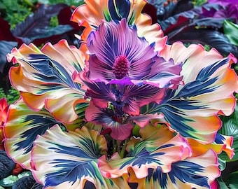 Aurora Heart Hosta Seeds – Rare Mixed Color Perennial Shade-Loving Ornamental Foliage Plant for Garden  Landscaping